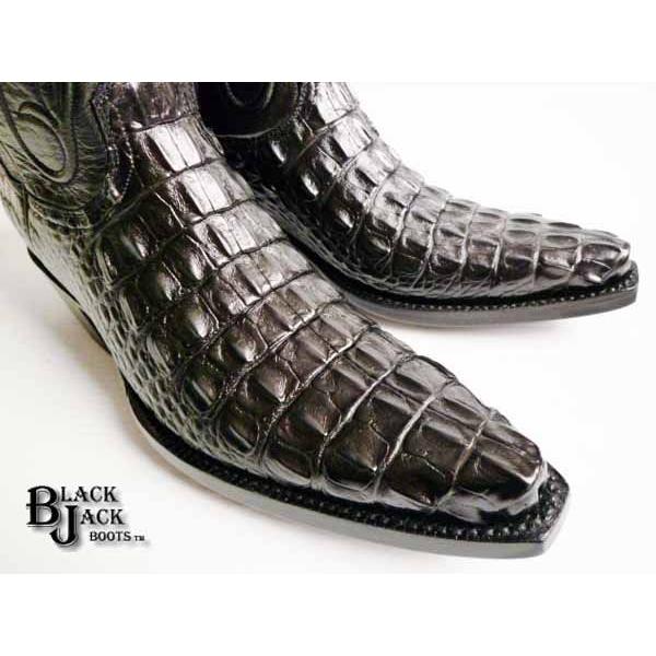 送料無料 ブラックジャクブーツ アリゲーターBlk☆24cm Black Jack 
