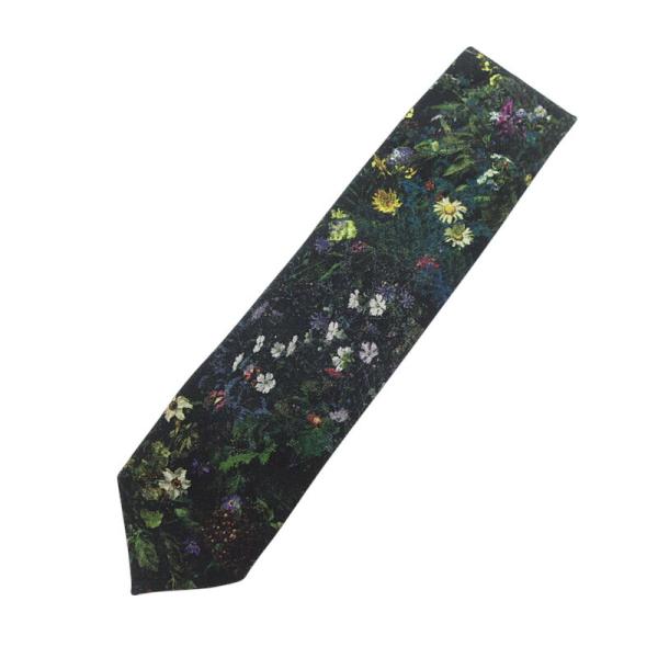 ラッドミュージシャン　ネクタイ　赤黒　花柄　総柄 FLOWER TIE（ネクタイ）｜LAD MUSICIAN（ラッドミュージシャン