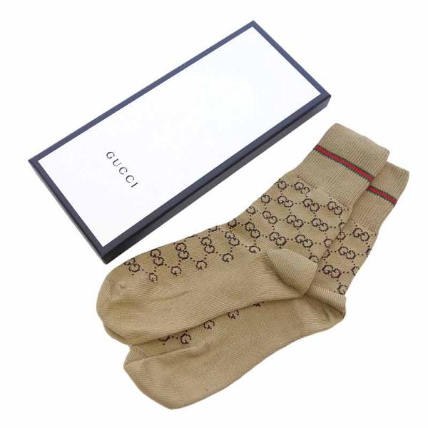 グッチ/GUCCI GG柄ソックス 靴下 82A20 サイズ - ベージュ ランクA 102