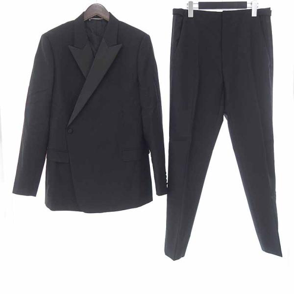 ディオール/DIOR 19AW ピークドラペル ダブル スーツ セットアップ 61F20 サイズ メンズ48 ブラック ランクA 102 (中古) ディオール/DIOR 19AW ピークドラペル ダブル スーツ セットアップ 61F20 サイズ メンズ48 ブラック ランクA 102 (中古)