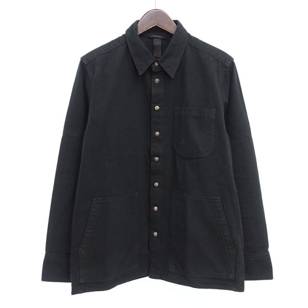 クロムハーツ/CHROME HEARTS JVP LAST BITE DNM ラスト バイト デニム シャツ ジャケット 71H22 サイズ メンズM ブラック ランクB (中古)
