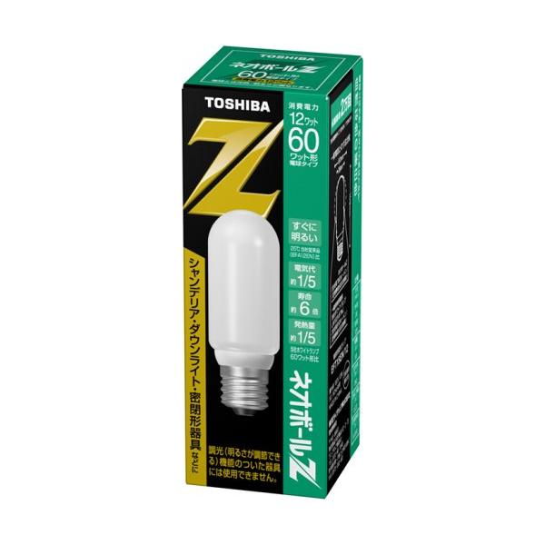 東芝 電球形蛍光ランプ 「ネオボールZ」 電球60ワットタイプT形 昼白色