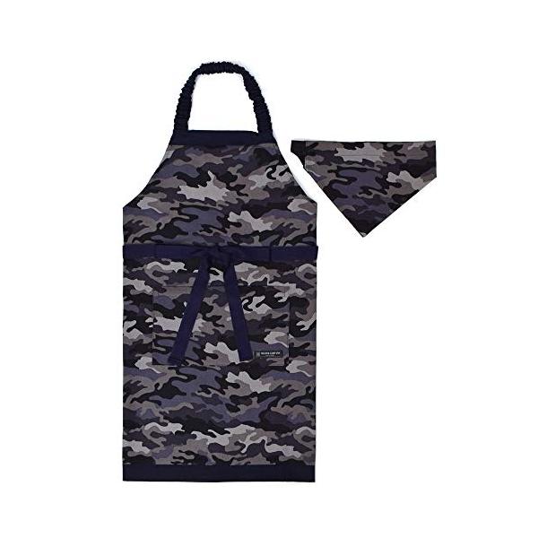 【商品概要】エプロン…身幅74cm/着丈68cm/腰ひも91cm 三角巾…頭囲57cm/長さ…35.5cm ※商品の仕様上、生地の厚みによって若干の誤差が発生してしまいます。素材:綿100%※画像の衣類などエプロン以外は商品に含まれません。...