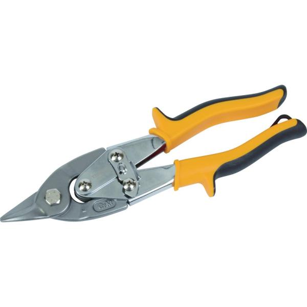 【商品概要】切断能力(mm)鉄板:1.2切断能力(mm)銅板:2.0切断能力(mm)ステンレス板:1.2全長(mm):230刃長(mm):25刃先:ストレート【商品説明】説明●強力スプリングを内蔵しています。●刃はギザ付です。●安全ロック付...