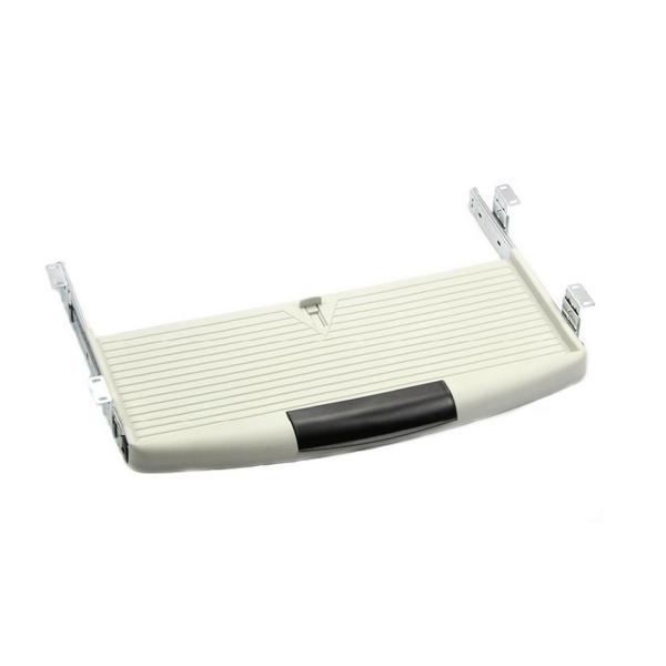 【商品概要】【商品説明】シンプルな設置方法で、 デスクにスライド式のキーボードトレイを増設できます。 商品仕様 カラー：ホワイト サイズ：約 550mm×270mm 素材：ABS他 ※取り付けのサポート及び説明書等はございません。 ※外箱（...