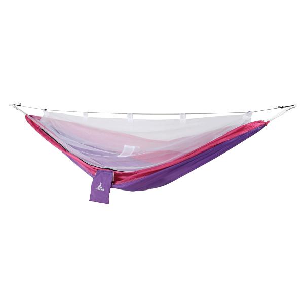 【商品概要】製品サイズ(約):本体のみ:2600×1360mm収納サイズ(約):163x100x225mm重量(約):500g材質(品質):本体・メッシュ・ロープ:ポリエステル100%、フック:鉄(クロムめっき)、ストレッチコード:合成ゴム...