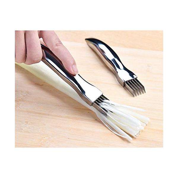 【商品概要】サイズ:160×25mm急速にネギ/ねぎ、ウェルシュ玉ねぎ、および同様の野菜をスライス簡単にそれを使用する、あなたが好きな異なる形状をカットすることができます。【商品説明】【商品詳細】ブランド：Zepden商品名：HJ ネギカッ...