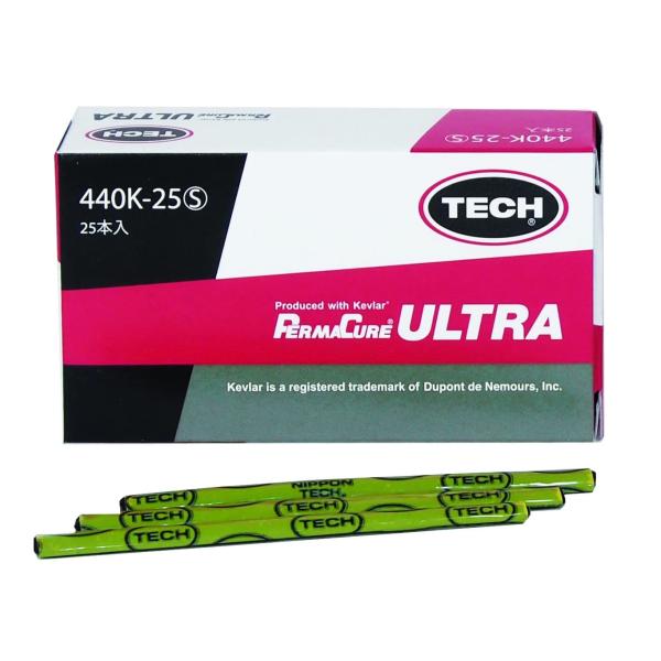 【商品概要】パーマキュアウルトラはナイロン アラミドコード補強採用商品乗用車 二輪チューブレスタイヤ用（適正空気圧300kpa未満）パンク修理材パーマキュアウルトラ440K-25はSサイズ 傷穴4ｍｍ以内TECH強力加硫ケミカルセメント (...