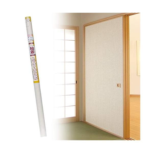 【商品概要】サイズ:95cm(幅)×185cm(高さ)入り数:1枚入使用方法:ウラ紙をはがして貼るシールタイプ枠を外せない戸襖(板ふすま)に適する。本襖での使用は接着には問題ないが、強く圧着すると、組子の凹凸が目立つ可能性ある。板襖(戸襖)...