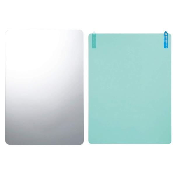 【商品概要】サイズ:25.5×0.6×33.5cm(本体) 24×0.1×32cm(フィルム)取付方法:吸着シート湿気の多い浴室内でもくもらない「くもり止めフィルム」付き。貼り直しが簡単にできる再剥離タイプのフィルムで、気泡が入りにくく、簡...