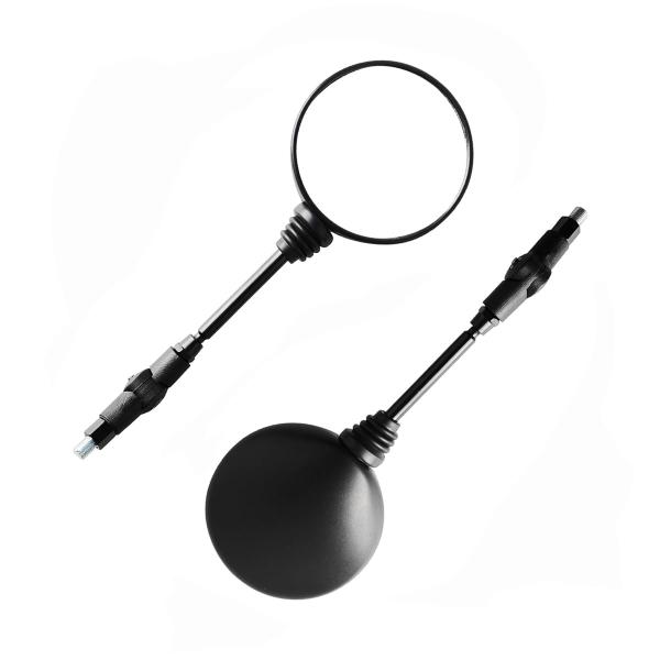 【商品概要】オフロード バイク 可倒式 ミラー 左右 セット 8mm 10mmサイズ（約）：全長270mm　ミラー直径110mm 取付ネジ径：8mm 10mmユニバーサル正ネジ カラー：ブラック対応車種： XR250 KLR250 TW22...