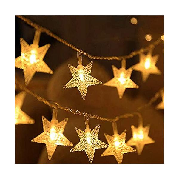 【商品概要】【商品仕様】材質：PVC＋銅線　長さ：6M　発光色：ウォームホワイト（電球色）　電球数：40球　接続：電池式（単三電池×3）(別売り)【安全・耐熱】耐久性と耐熱性に優れる銅線を使用しているので、使用寿命が長いです。【防水仕様】防...