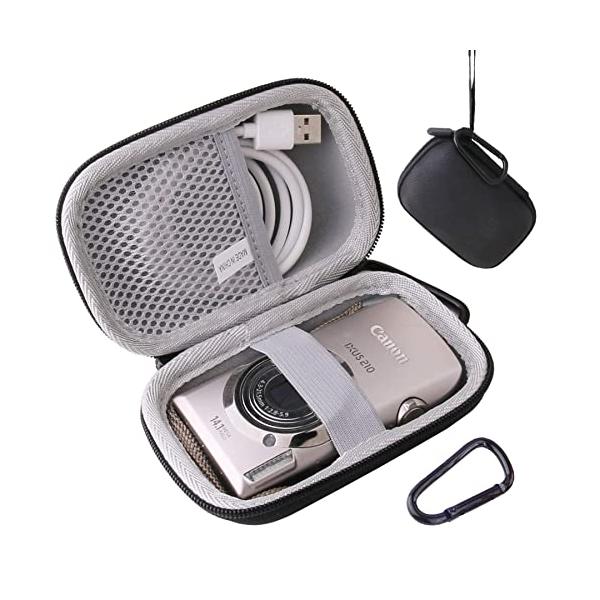 Canon デジタルカメラ IXY 180/ IXY650 /IXY200/ IXY210 専用保護収納ケース -waiyu JP (黒)