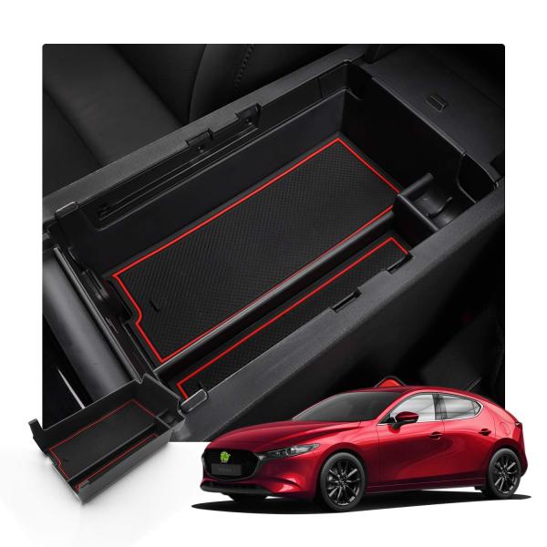 【RUIYA】マツダ3 ファストバック BP系 センターコンソール 小物入れトレイmazda3 コンソールトレイ 車種専用 車内収納ボックス カーアク