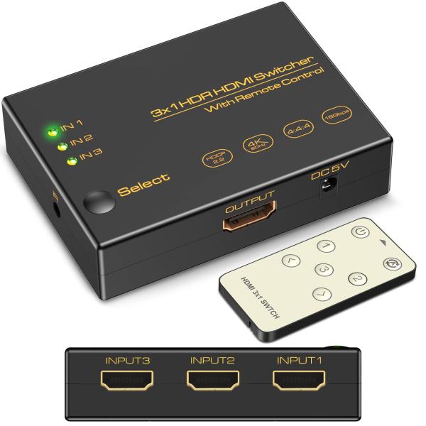 HDMI2.0切替器3入力1出力【PS5/PS4/Nintendo Switch動作確認済み