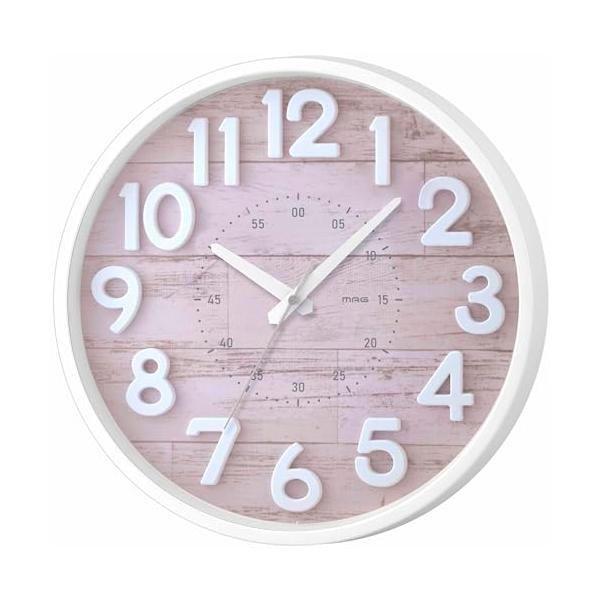 【商品概要】機能:連続秒針推奨電池:単3マンガン乾電池×1(別売)本体サイズ:(約)高さ30.0×幅30.0×奥行き4.7cm本体重量:(約)670gカラー:ピンク【商品説明】説明●お部屋のテイストにあわせて色が選べるデザイン●リビングから...