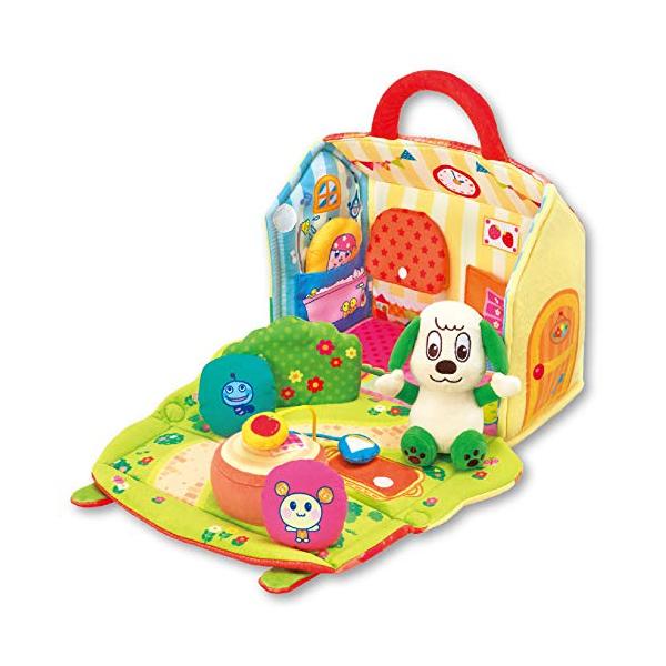 【商品概要】対象年齢:1才以上サイズ:W220mm×H240mm×D130mm(ハウスを閉じた時)ワンワンとうーたんのやわらか素材で小さなお子様にもやわらかハウスです。お部屋の中や、お庭にある「かくれんぼポケット」にキャラクターマスコットを...