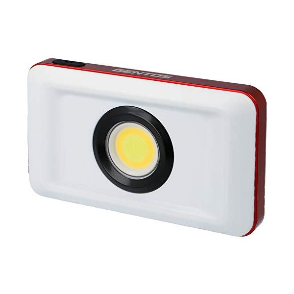 GENTOS(ジェントス) 投光器 LED ワークライト USB充電式(専用充電池) 1100ルーメン ガンツ GZ-306 防水 作業用ライト 屋外 COB GENTOS(ジェントス) 投光器 LED ワークライト USB充電式(専用充電池