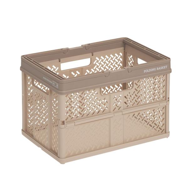 【商品概要】ハンドル付きで持ち運びやすいバスケット！取っ手と中央部の持ち手もあるので、どこからでも持ち運びラクラク！Lサイズの上に２個並べて重ねられるサイズです。車、キッチン、キッズ収納、ランドリー、様々な場所で活躍します。【商品説明】説明...