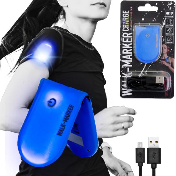 【商品概要】?【マルチに使えるセーフティーライト】WALK-MARKERはマグネット式のLEDクリップライトです。夜間のランニング、ジョギング、ウォーキングや犬の散歩、オートバイや自転車での通勤通学などの安全対策にご利用いただけます。自動車...