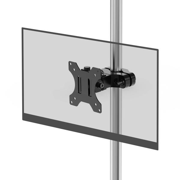 【商品概要】【商品仕様】ポールに設置できるモニターアームです。対応丸パイプの直径は28?60ｍｍです。17?32インチ対応、耐荷重：8kg。VESA規格75×75ｍｍ、100×100ｍｍ。(ご注意：取り付けポールは含まれていません）【多角度...