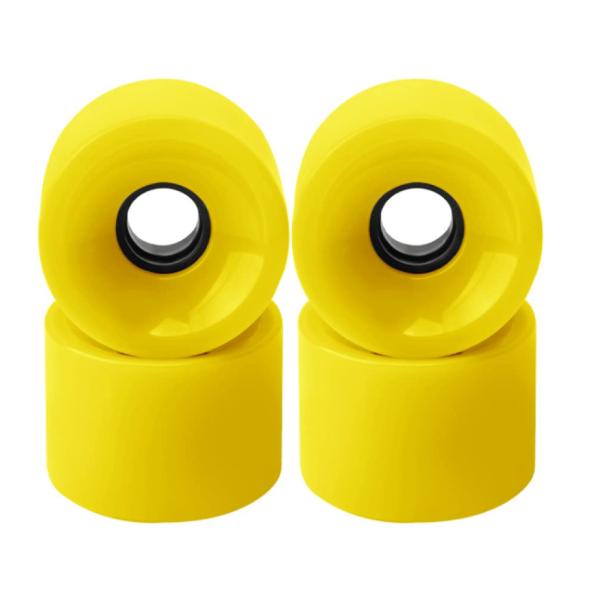 【商品概要】コスパ抜群のスケボーソフトウィール４個セットです。高品質SHR PUの78Ａ。ソフトなので滑りが滑らかで、通勤や通学の際に通る街中のアスファルトも静かに走行可能です。小石が落ちている道路などの多少荒い道路もスムーズに進み、快適な...