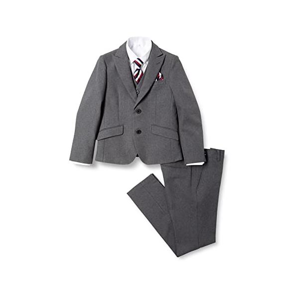 【商品概要】ジャケット(SIZE:140A 肩幅:35cm 袖丈:49cm ゆき丈:68.5cm 身幅:40cm 着丈:52.5cm)ベスト(SIZE:140A 肩幅:29cm 身幅:38.5cm 着丈:38cm 総丈:49cm)シャツ(S...