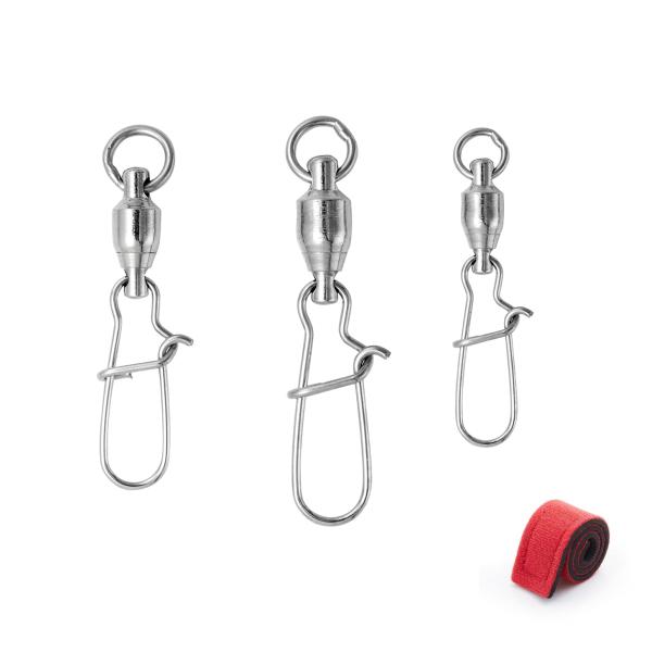 【商品概要】高品質高強度-ボールベアリングスイベルの本体は高品質合金銅材で作られ、両端の溶接リング（ソリッドリング）とクイックスナップはステンレス製で、破断強度がバツグン。 全体ニッケルメッキ加工処理、高強度、耐腐食性高い、摩耗性高い。コス...