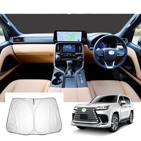 【商品概要】【対応車種】レクサス・LX600 4代目 VJA310W型 2022年モデル〜【材質・構造】高密度アルミメッキ反射層・ポリウレタン耐熱断熱層・UVチタン銀コーティング断熱層・ナノ断熱遮光素材。4層構造を採用し、4つの異なる材質が...