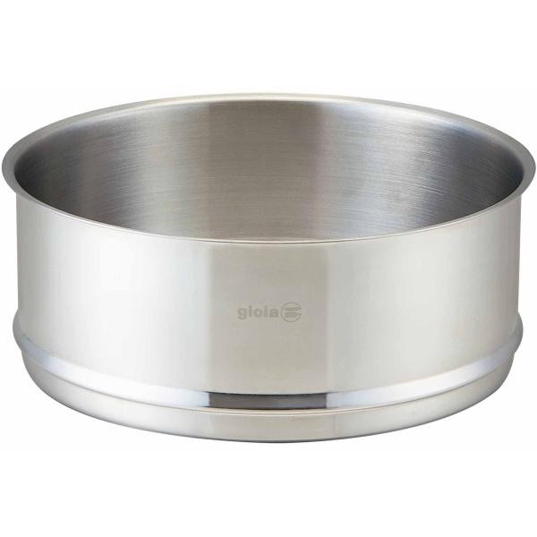 【商品概要】　【商品説明】説明【gioiaラウンドキャセロール24cm専用】24cmのキャセロール専用の蒸し器鍋にはめるだけで野菜やお肉を蒸したりはもちろんのこと、茶碗蒸しや中華まん、蒸しパンやプリンなどが手軽に作れる【ステンレス製で扱いや...