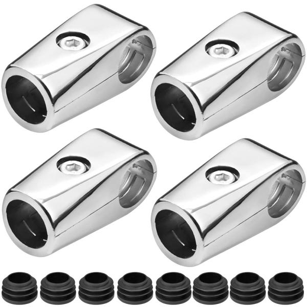 【商品概要】??【パッケージ内容】:パッケージには4個のパイプ用ジョイントと8個のインサートキャップが含まれます。パイプ用ジョイントのサイズは約29×68mm、コネクタ内径25mm/0.98inch、適応するパイプのサイズ：約25mm。購入...