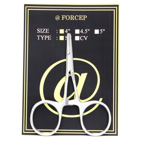 【商品概要】サビに強いステンレス製フラットとギザの2段階ジョー先端はバーブを潰しやすいフラット仕上げアームにはフックアイニードル付安心確実なトリプルロック構造【商品説明】説明サビに強いステンレス製のフォーセップ。クランプ先端部分はフラット面...