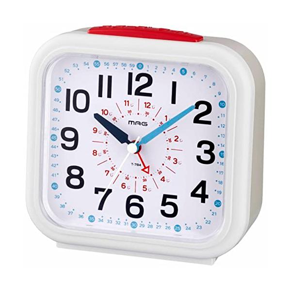 【商品概要】時計の読み方、目覚まし時計の使い方が身につく目覚まし時計ツマミ・スイッチの各配色で連動する針や機能がお子様にわかりやすい機能：電子音アラーム (精度は±5分 (設定した時刻に対して))、スヌーズ機能 (間隔約4分)、ライト、連続...