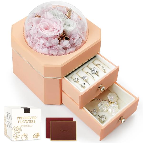 【商品概要】??【プリザーブドフラワー 人気ギフトランキング】枯れないバラ花言葉：「熱烈で真の愛・勇敢な慕情・心からの感謝」20代、30代、40代、50代、60代の女性に人気のギフト。母の日のプレゼント人気、新年人気のプレゼント、記念日、誕...