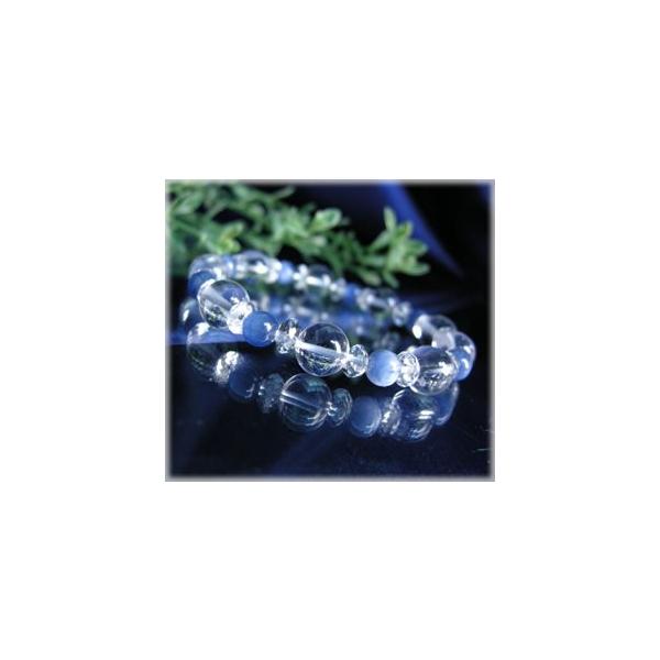 パワーストーン ブレスレット カヤナイト ＆ ヒマラヤ水晶  カイヤナイト 水晶 浄化 開運 自信 メンズ レディース 天然石 ギフト プレゼント お洒落 シンプル