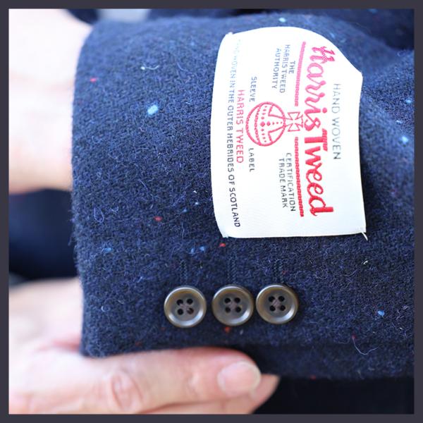 Harris Tweedハリスツイード　テーラードジャケット 青系　管理番号付 blue-frost_htjk01_12