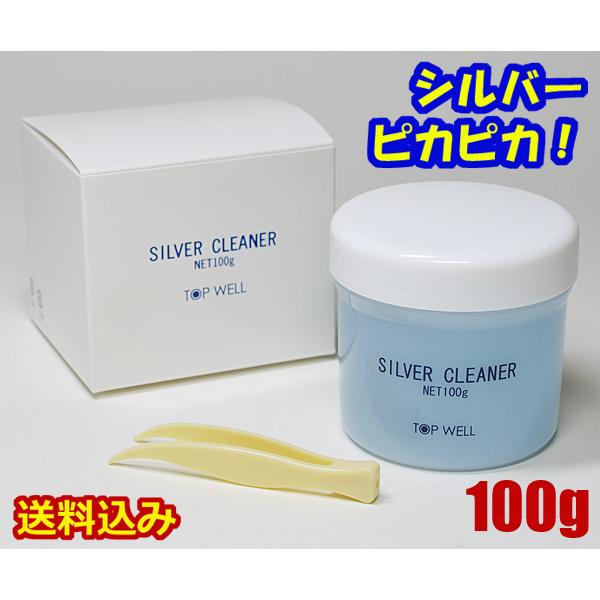 宅配便発送　シルバークリーナー 液体 大容量 100g 磨き 洗浄液 シルバーお手入れ ピンセット付 銀 汚れ落とし シルバー クリーナー シルバー磨き