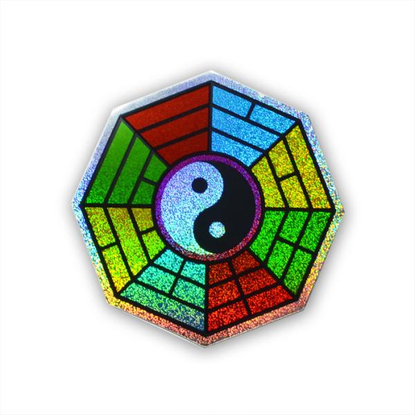 シール★キラキラ奇麗なステッカー。■八卦■大きさ：約６．６×６．６cm【送料無料】●この商品は、ゆうパケットで発送します。