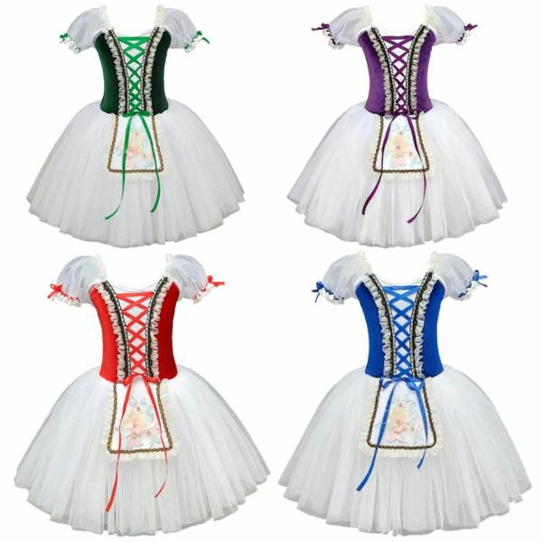 女の子 バレエワンピース レースアップ バレエダンス 演出服 子供 柔らかいチュールワンピース 可愛い プリンセス風 レオタード チュチュ バレエ衣装 キッズ バ