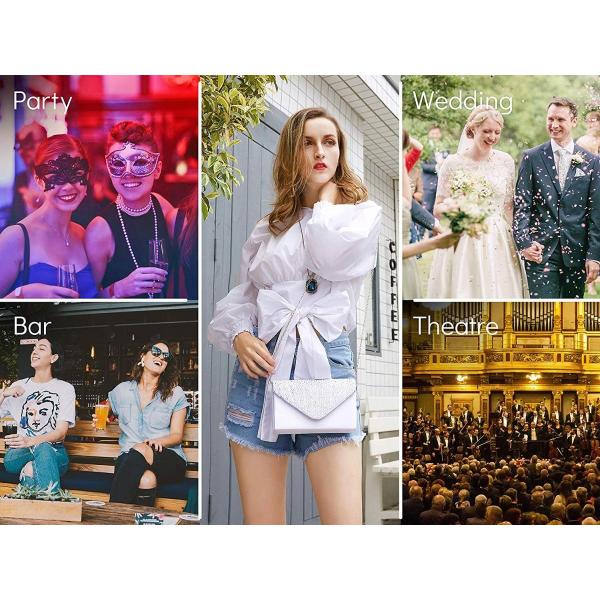 女性のためのミリセンテクラッチ財布キラキラ結婚式の財布クリスタルエンベロープクラッチショルダーバッグ Blue U Blue Planet Planet Seed