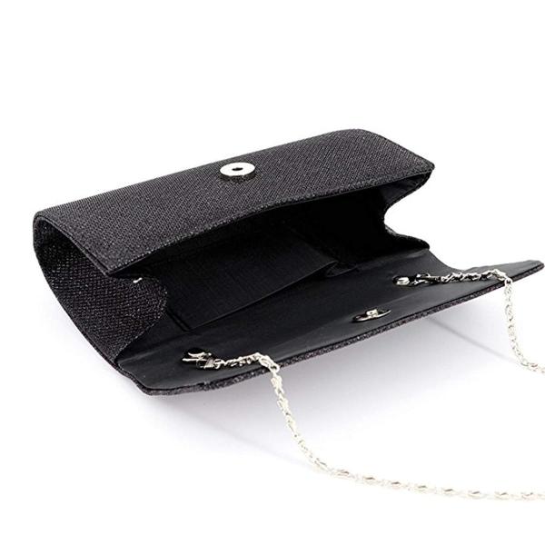 Chilmoイブニングバッグクラッチバッグ女性用キラキラ輝くパーティー結婚式の花嫁のハンドバッグ 黒 U Blue レディースファッション Planet Seedのchilmoイブニングバッグクラッチバッグ女性用キラキラ輝くパーティー結婚式の花嫁のハンドバッグ 黒