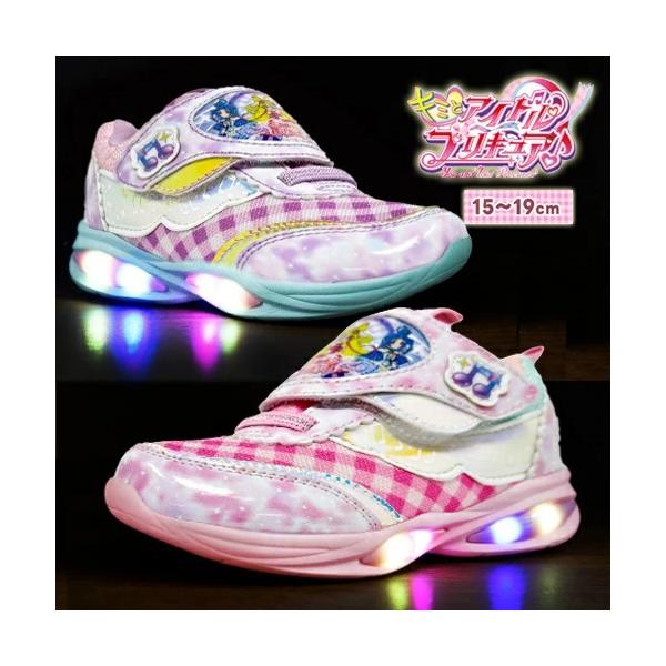 特価 キミとアイドル プリキュア 光る靴 フラッシュ スニーカー 3905 キッズ シューズ 靴 女の子 グッズ キャラクター アニメ キュアアイドル キュアウインク