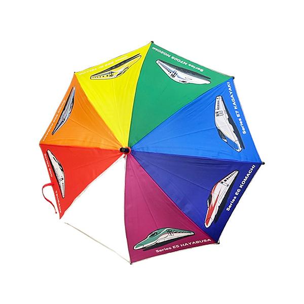 ポポンデッタ JR公認 新幹線 レインボー柄 8本骨傘 50cm PDG-1802 手動