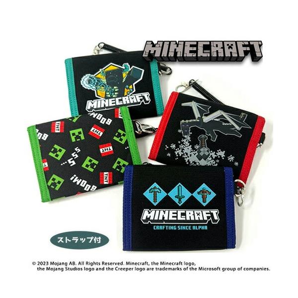 大人気のマインクラフトのサイフが新登場♪伸びるコイル付ウォレットタイプ!プレゼントにも喜ばれそうなキャラクターグッズです♪・カード入れ：6ポケット・小銭入れ（ファスナー）１ポケット・札入れ　1ポケットサイズ：W14×H10cm素材：ポリエス...