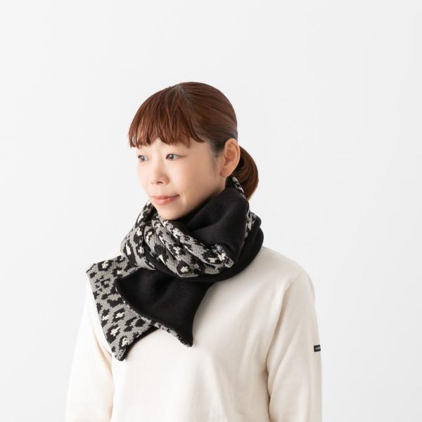 ROTOTO（ロトト） REVERSIBLE CHUNKY MUFFLER LEOPARD リバーシブル