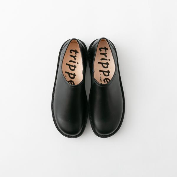 トリッペン 35 yen スリッポン レザーシューズ レザー ブラック trippen（トリッペン） trippen YEN スリッポン レザーシューズ