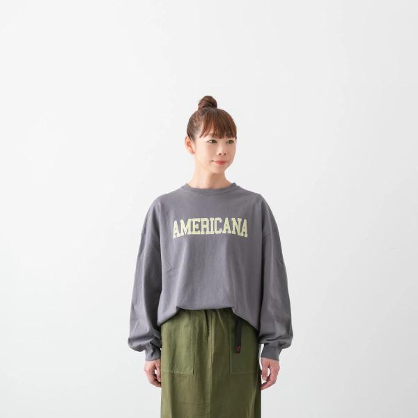 AMERICANA（アメリカーナ） USED加工 ロングスリーブ Tシャツ