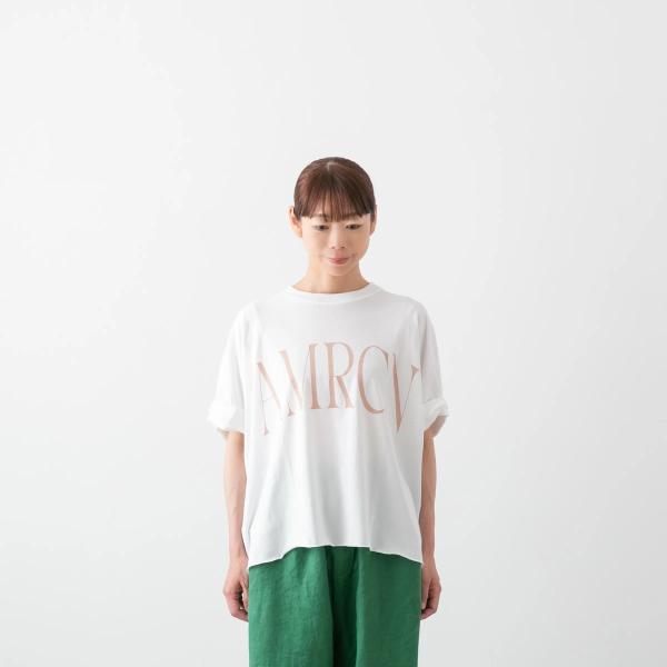 AMERICANA（アメリカーナ） クロップド ワイド ロールアップ ロゴ T