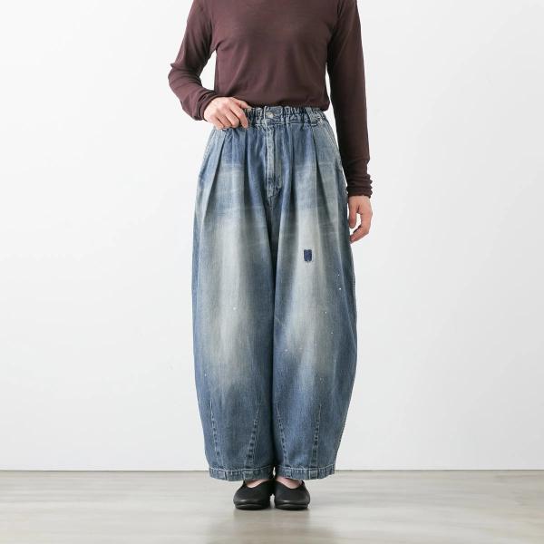 ハーベスティ DENIM CIRCUS PANTS REMAKE BLUE デニム サーカス パンツ 194 リメイクブルー A12626 HARVESTY ジーンズ ワイドシルエット