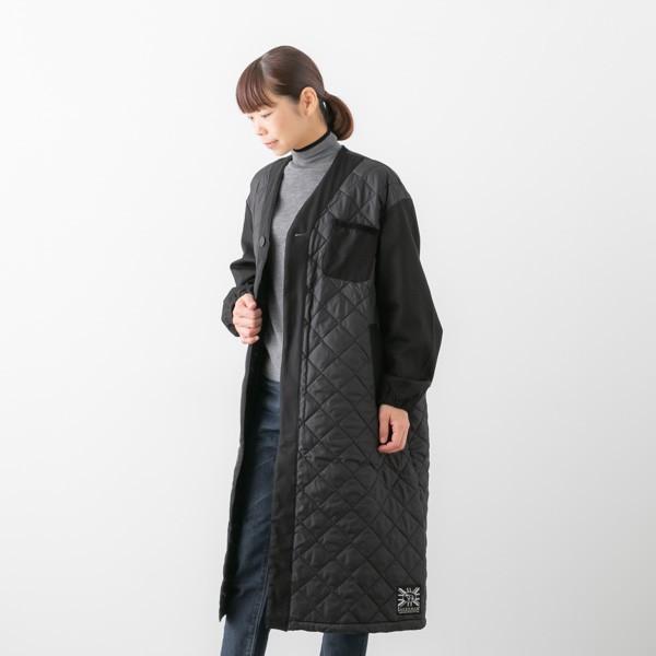 Lavenham ラベンハム キルティング ノーカラー コート レディース メンズ ユニセックス ロング丈 黒 ブラック 50周年 ラブンスター Collarless Coat Unisex Ll003 Collarlesscoat Bluebeat Web Store ブルービート 通販 Yahoo ショッピング